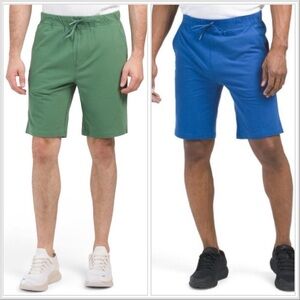 Mack Weldon Lot of 2 9” French Terry ACE Sweatshort Green/Blue XXL Tailored Soft